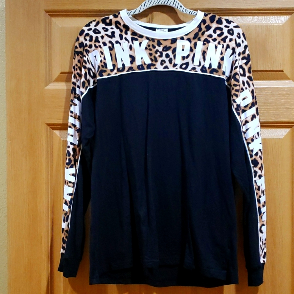 Victoria Secret-Pink long sleeve leopard top-M